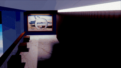 A spaceship firing a lazer towards a planet