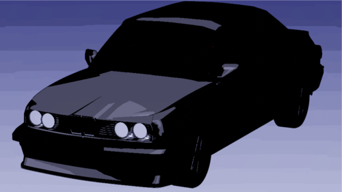 Another BMW E30 with high contrast