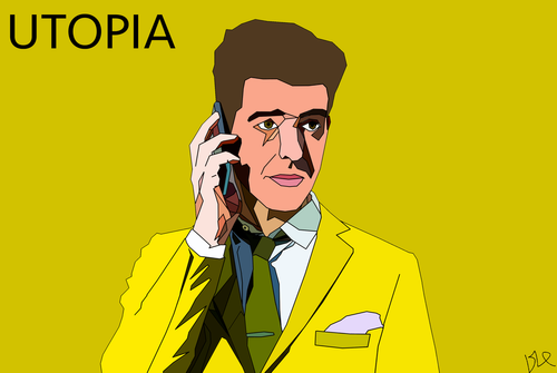 A drawing of the main villain from the BBC4 Show Utopia