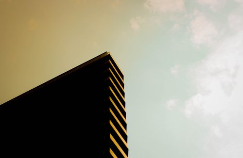 A high contrast photo of a condo in Toronto
